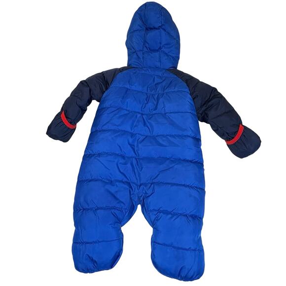 Nike 1-Piece Snowsuit Boys 6M | Blue Zip Up Coat with Hood - Picture 3 of 9